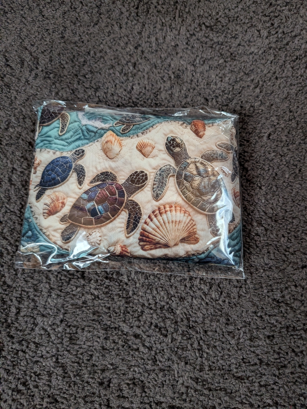 Sea Turtle Nylon Grocery Bag . New In Pouch